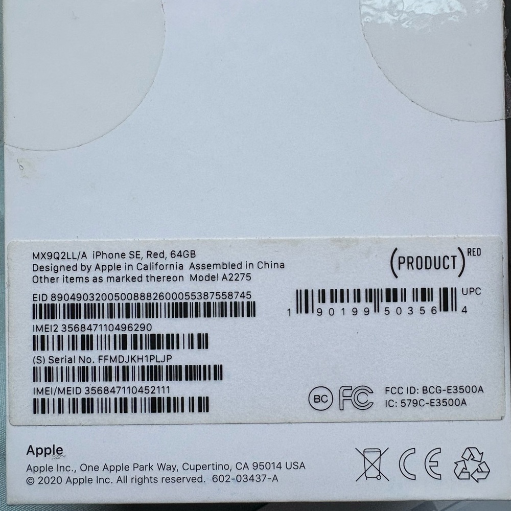Apple iPhone SE,  64 GB RED, cell phone - Picture 8 of 12